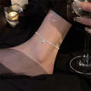 Shining Cubic Zirconia Chain Anklet for Women Silver Color Ankle Bracelet Barefoot Sandals Foot Jewelry - Image 5