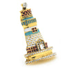 Skeds Enamel Rhinestone Lighthouse Tower Brooches Jewelry For Women Alloy Building Casual Party Brooch Pins Gift - Image 3