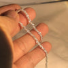 Silver Necklace 2mm Sparkling Collarbone, Sweater Chain, High Charm Jewelry Gift Women - Image 2