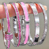 Buling Pink Crystal Zirconia Stainless Steel Bracelet for Women Versatile Stackable Jewelry Bangle Gift - Image 7