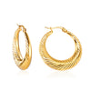 Punk Golden Plated Stainless Steel Reticulate Rhombus Hoops Earrings For Women Anti-Allergic Temperament Jewelry - Image 30