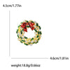 Christmas Rhinestone Wreath Brooches for Women Unisex Enamel Bell Pin Office Party Friend Gifts Accessories - Image 12