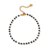 1 Piece Stylish Gold Plated 304 Stainless Steel Glass Beaded Chain Anklet For Women Summer Beach Gift 22cm(8.7") long - Image 9