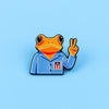 Jesus Quotes Enamel Pin Funny Orange Frog Brooch For Coat Cartoon Girl Brooches Lapel Badges Jewelry Gift for Friends - Image 3