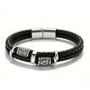Punk Viking Style Bracelet Stainless Steel Compass Norse Runes Amulet Beads Braided Multilayer Leather Bracelet - Image 5