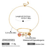 Stainless Steel Gold Color Plated Necklace with Paperclip Multi-Element Pendant Vacation Style Accessory - Image 7
