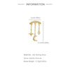 1PC Silver Tassel Chain Eight Pointed Stars Moon Earrings For Women Horse Eye Geometric Zircon Earring - Image 7