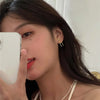 Silver Color Bowknot Stud Earrings for Women Elegant Ribbon Hanging Earring Party Jewelry Accessories - Image 4