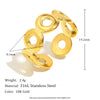 Stainless Steel Star Heart Round Twisted Open Rings Gold Plated Women Statement Jewelry - Image 7