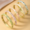 Ftcy 5PCS Small Flower Cloisonne Enamel Bangles For Women Vintage Bohemian Oil-drop Bracelet Elegant Jewelry Gifts - Image 6