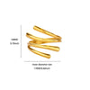 Stainless Steel Irregular Wave Rings For Women Creative Gold Color Adjustable Open Ring Female Jewelry Punk Rapper Gifts - Image 8