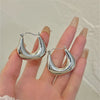 Zinc Alloy Drop Hoop Earrings in Gold-Tone and Silver-Tone Styles - Image 13
