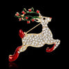 Elegant Christmas Deer Brooch for Ladies Rose Gold Plated with Shiny Antlers, the Choice for Christmas Holiday - Image 6