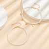 Vintage Round Love Engraved Pendant Anklet Women's Multilayer Imitation Pearl Beaded Anklets Girls Jewelry - Image 6