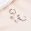 Simple Elegant Stainless Steel Earrings Imitation Pearl Hoop Earrings Charm Women's Party Jewelry - Image 6