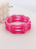 3pcs Acrylic Beaded Elastic Bracelet with Colorful Bamboos for Women's Daily Wear bracelet for women - Image 12