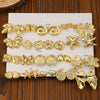 4/19PAIRS Lovely Plastic Material With Golden Plated&Different Animals-Shaped Earrings,Starfish,Shell,Flower,Little Bear - Image 6
