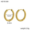 Carlidana Chic Simple Hoop Earrings Simple Women Earrings Stainless Steel Gold Plated Twisted Circle Huggies Earring - Image 20