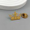 Metal brooch. Golden crown-style crown stainless steel brooch, universal chest emblem pin, and compact gift - Image 5
