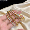 Gold Plated Stainless Steel Bangle Bracelet for Women Jewelry Accessory Mother's Day Gift - Image 3