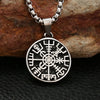 Vintage Stainless Steel Vikings Compass Pendant Necklaces For Men Women Nordic Odin Amulet Jewelry Gifts - Image 1
