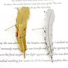 Classics Originality Stainless Steel Feather Brooches Golden Metal Smooth Surface Shine Pins Unisex Clothes Accessories - Image 1