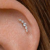 Silver Zircon Stud Earrings 1PC Eight pointed star Women Gold/Silver Heart Flat back piercing Jewelry Gift - Image 64