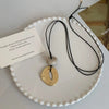 Unique Design Irregular Hollow Matte Color Oval Stone Pendant Necklaces for Women Adjustable Rope Chain Chokers Jewelry - Image 13