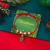 Christmas Bracelet Rhinestone Tree Snowflake Snowman Deer Soft Clay Beads Green Red Braided Rope Bangle For Women Men Jewelry - Image 9