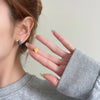 Asymmetric Cute Little Mouse Cheese Stud Earrings For Women Lovely Sweet Small Earrings Party Daily Versatile Jewelry Gift - Image 2