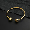 Simple wire double ball gold-plated stainless steel women's bracelet, and rust-free, worn by couples - Image 3