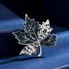 Colored Zircon Maple Leaf Shell Brooches Atmospheric Elegance Freshwater Pearl Leaf Pin Woman's Broche Accessories - Image 7