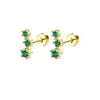 Two-Piece Stainless Steel CZ Cartilage Stud Earring Set for 20G Piercings - Image 17