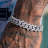 BulingBuling Mens Cuban Bracelet Full Diamond-Rhombus Design Sparkling Jewelry for Him - Image 6
