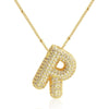26 Letters Necklaces For Women Man Gold Color Alphabet Zircon Pendant Birthday Party Gift Jewelry - Image 23