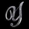 Crystal Rhinestone 26 Letters Women Collar Brooch Pin Corsage Bouquet Jewelry - Image 10