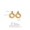 Stainless Steel Round Hollow Drop Earrings for Women Prevent Allergy Metal Daily Casual Minimalist Jewelry Gift Pvd Plated - Image 6