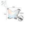 ZS 1PC 16G Stainless Steel Lip Ring Internal Thread Labret Piercing Moonstone Ear Stud Moon Butterfly Cartilage Earring Jewelry - Image 13