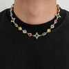 Boho Colorful Crystal Chain Necklace Bracelet for Men Creative Adjustable Link Couple Jewelry Set - Image 10