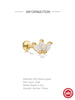 1PC Silver Crown Opal Piercing Earring for Women Ear Studs Cartilage Earring Body Jewelry Gift - Image 3