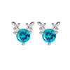 Cartoon Animal Deer Stud Earrings Small Antler Earing For Girls Kid CZ Crystal Stone Christmas Gift Jewelry Women - Image 12