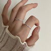 Silver Colour Zircon Small Ring Wedding Adjustable Rings For Women Jewelry Money - Image 4