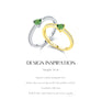 MODIAN 925 Sterling Silver Triangle Green CZ Stackable Finger Rings Platinum Plated Trendy Party Jewelry For Women Gifts