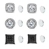 Zakol 1 Pair Buling Cubic Zirconia Stainless Steel Magnetic Ear Clip Simple No Piercing Stud Earrings for Women Men - Image 8