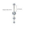Titanium 14G Dangle CZ Gems Belly Button Ring Cubic Zirconia Drop Pendant Navel Nail Body Piercing Jewelry - Image 10