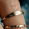 Waterpoof Stainless Steel Sunlight Stackable Ring for Women Jewelry Gift - Image 1