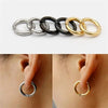 2pcs 316L Stainless Steel Fake Huggie Hoop Earrings,Clip On Ear Faux Cartilage Earrings Non Piercing Jewelry Earrings - Image 1