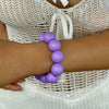 Colorful Big Bead Bracelets for Women Personality Punk Resin Holiday Jewelry Accessories Gift - Image 8