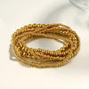 Stainless Steel Elastic Strand Beads Bracelets Bangles For Woman Beaded Chain Bracelet 21cm - Image 2