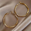 and simple round twisted irregular ladies earrings exaggerated girls earrings plain hoop earrings - Image 4